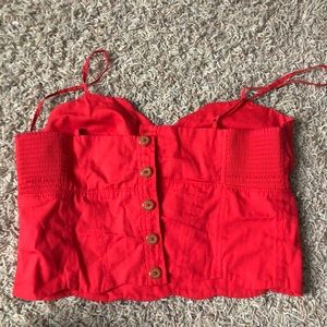 Red Scalloped tank top